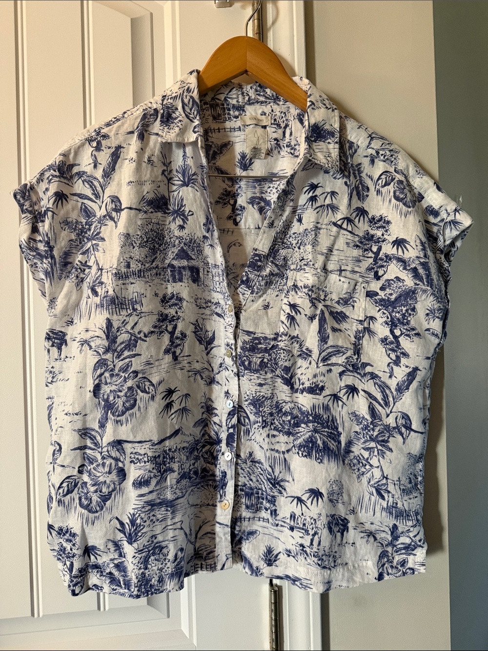 Joie linen crop Top